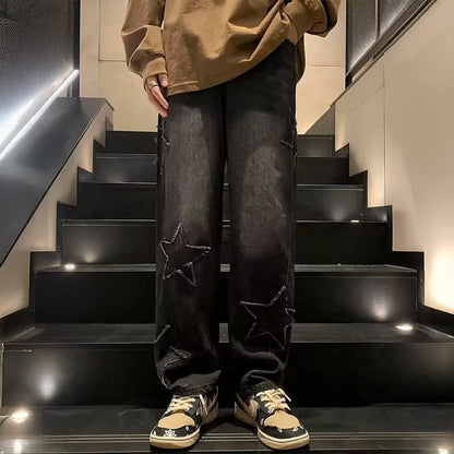 Star Patched Jeans
